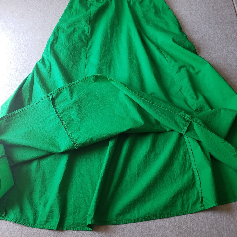Old Navy Puff Sleeve Maxi Dress Sz M Kelly Green Empire Garden Y2K Cottage Boho - Picture 13 of 16